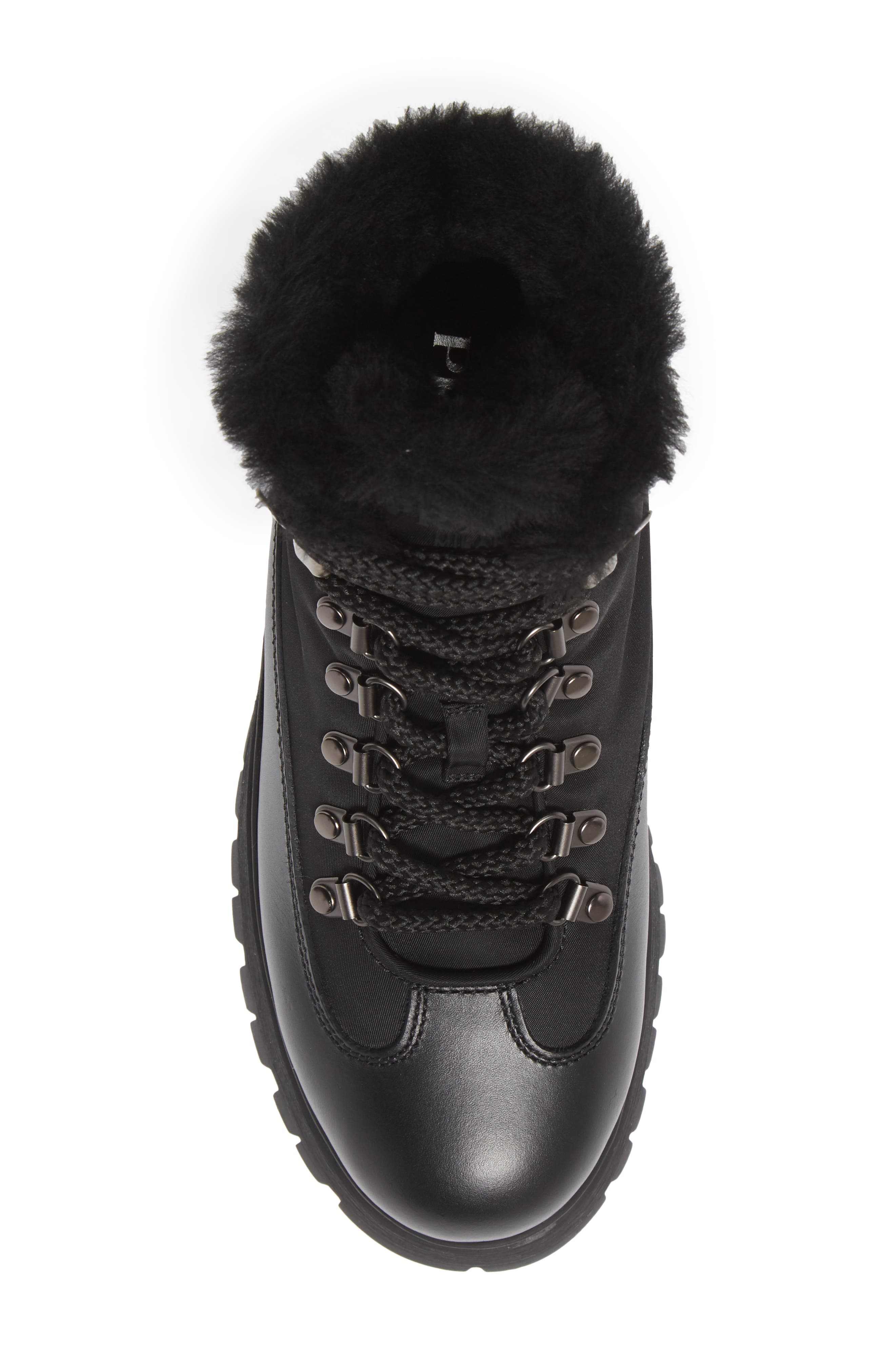Prada Brixxen Genuine Shearling Hiker Boot, Alternate, color, 