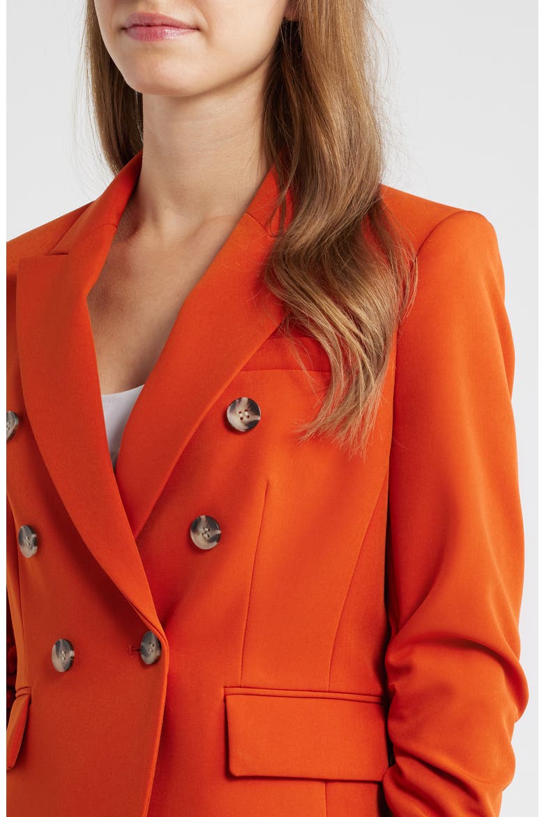 Ruched Sleeve Jacket, Alternate, color, PERSIMMON