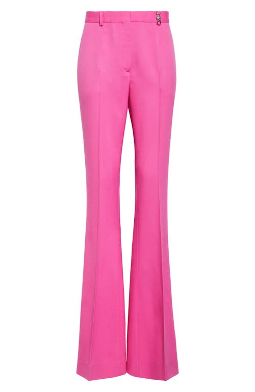 Versace Embellished High-rise Wool Flared Pants