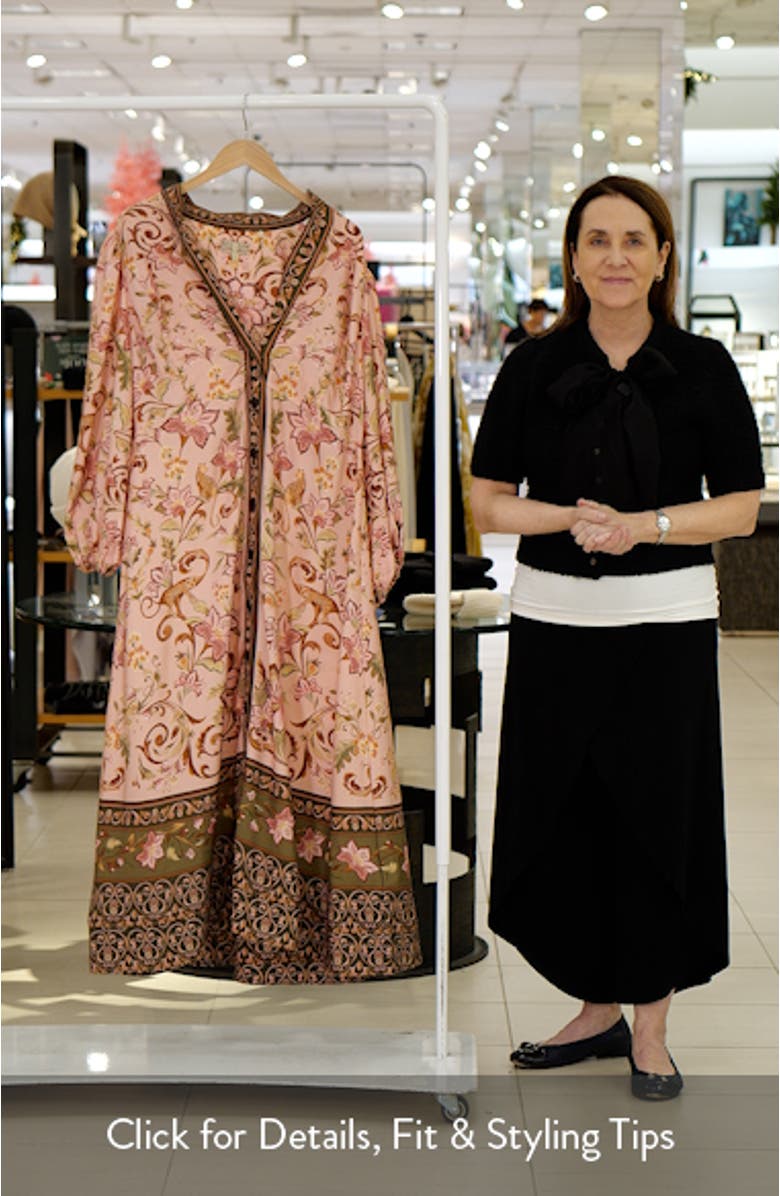 Alice Mixed Floral Long Sleeve Maxi Dress, sales video thumbnail