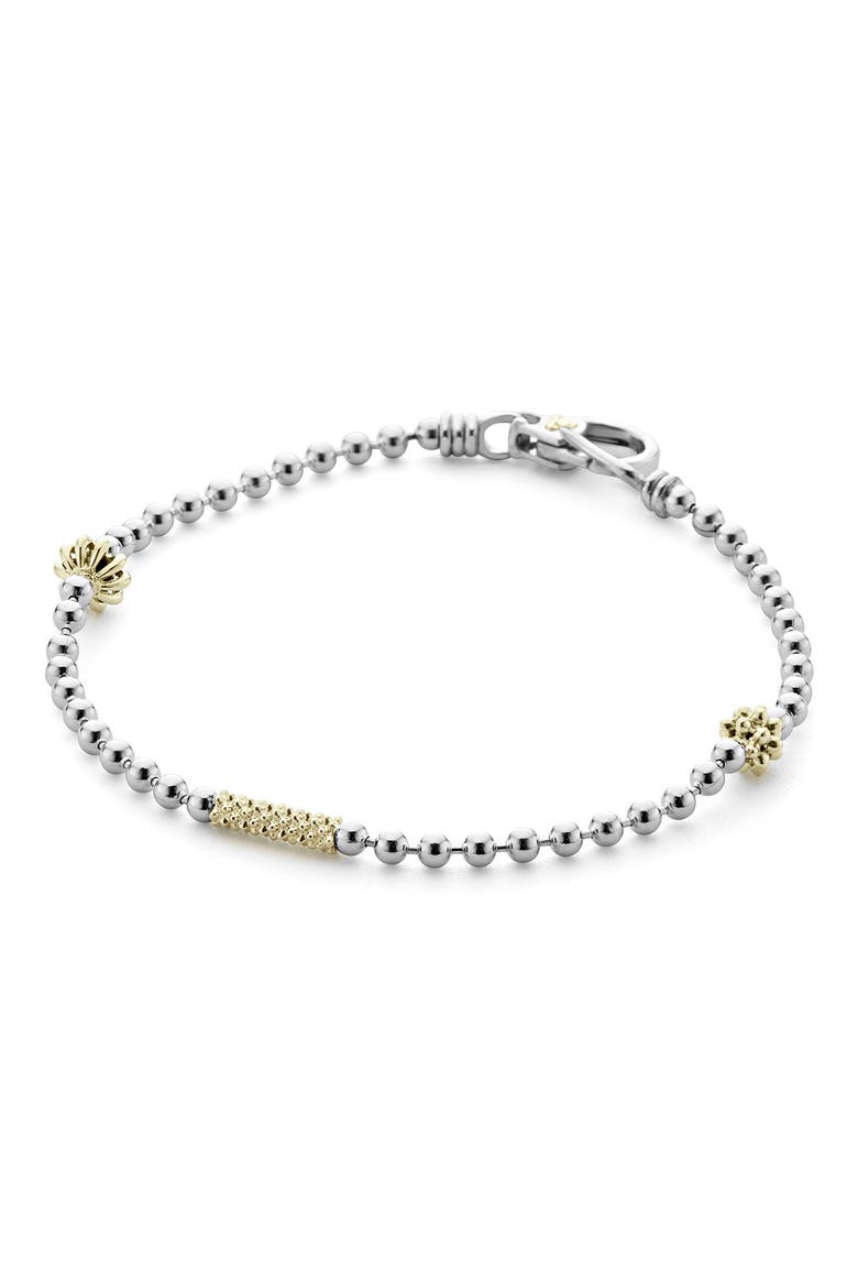 Caviar Icon Bracelet, Alternate, color, SILVER