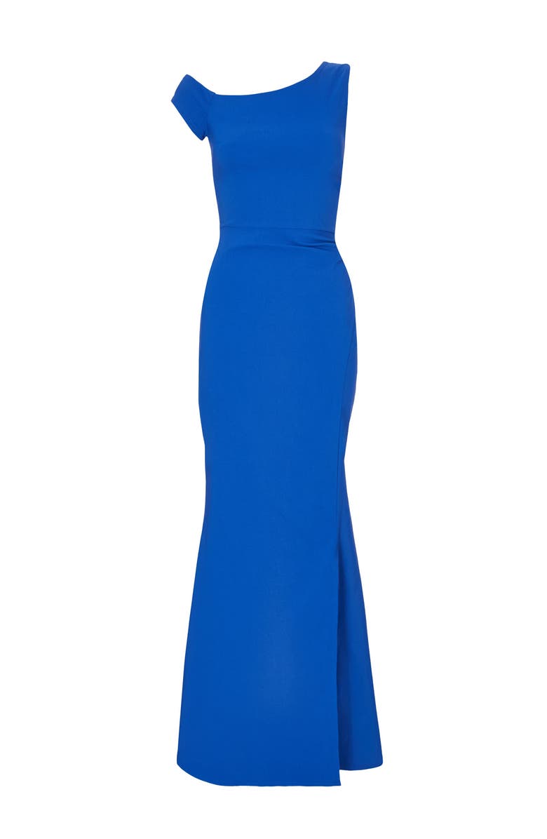 QUIZ Bengaline Strap Off Shoulder Wrap Maxi Dress, Alternate, color, Royal Blue