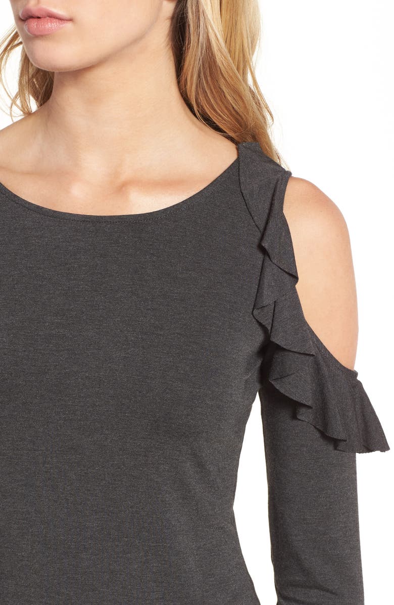 Bailey 44 Ruffle Cold Shoulder Top, Alternate, color, 