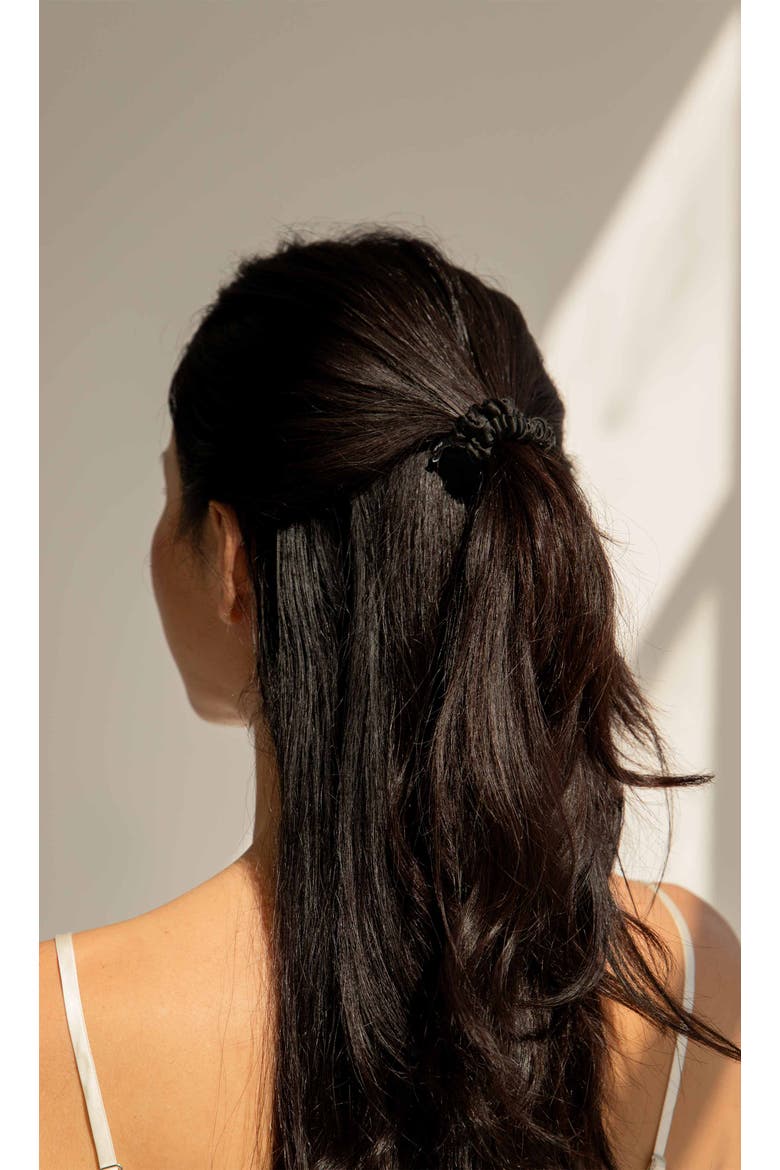 Skinny Scrunchie Set, Alternate, color, Black Jade