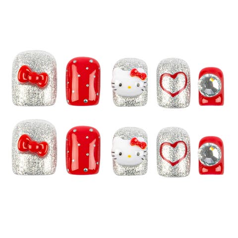 Hello Kitty 3D Handmade Luxury Press-On Nails - 24-Piece Kit