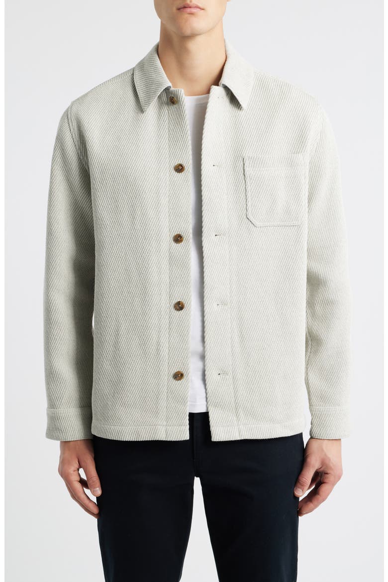 Hamilton Twill Overshirt, Main, color, SNOW MELANGE