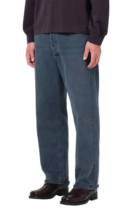 ボトムスその他 AGOLDE Grey regenerated denim jeans AGOLDE Valen Straight-Leg Jeans | Neiman Marcus