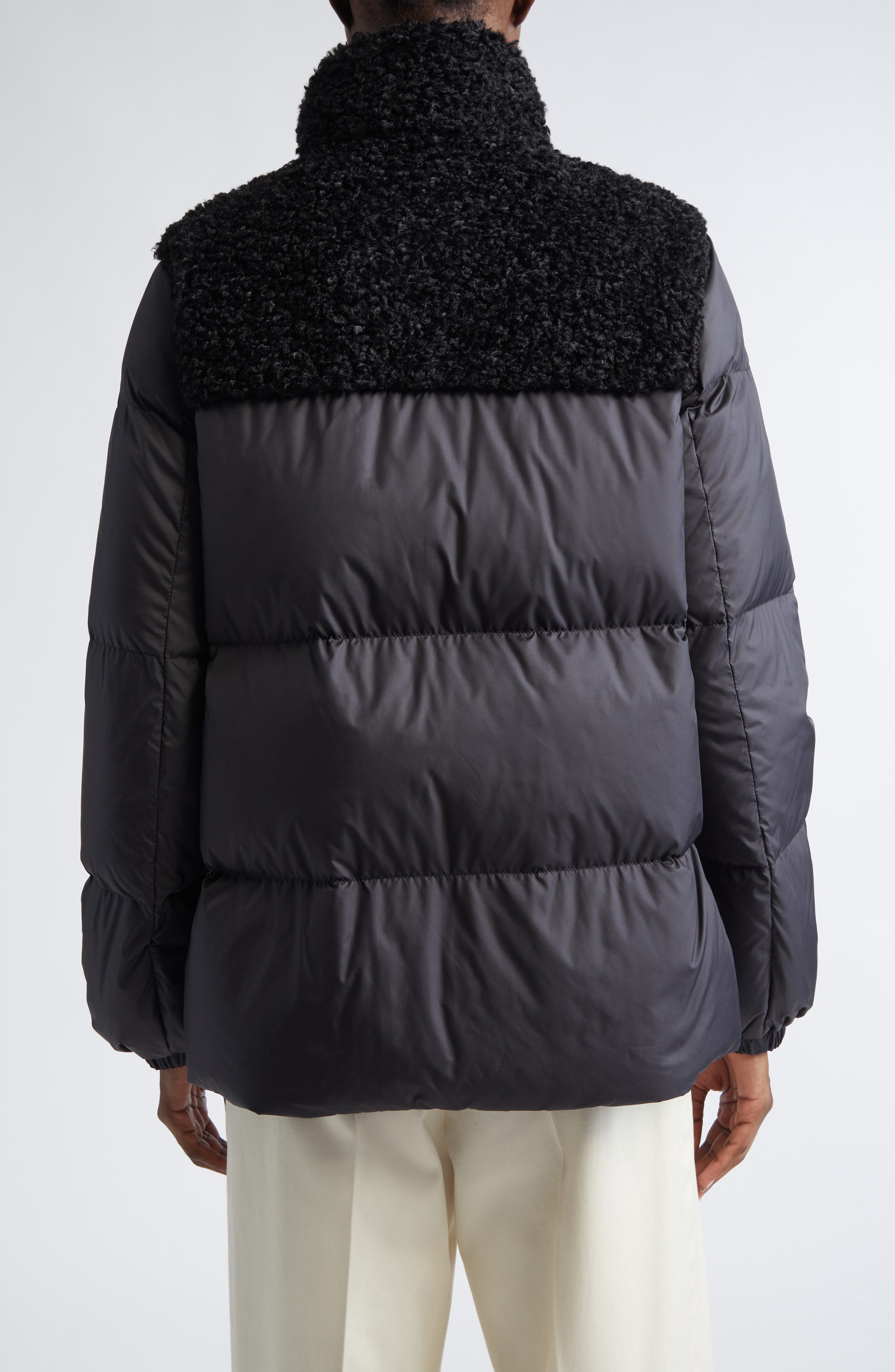 Esnaie Faux Shearling Trim Down Jacket - image 2