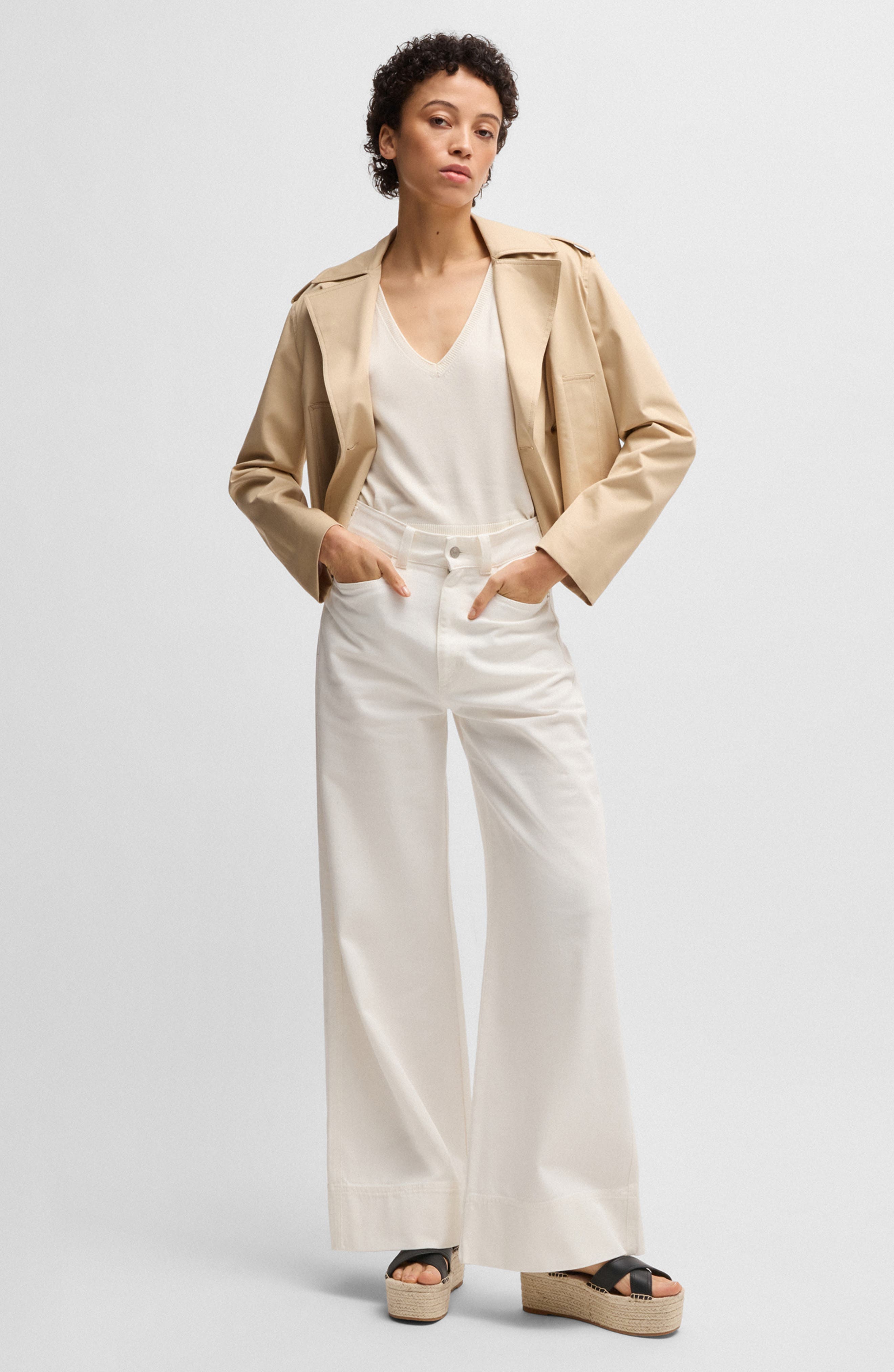 BOSS Machica Espadrille Ankle Strap Platform Wedge Sandal, Alternate, color, Black