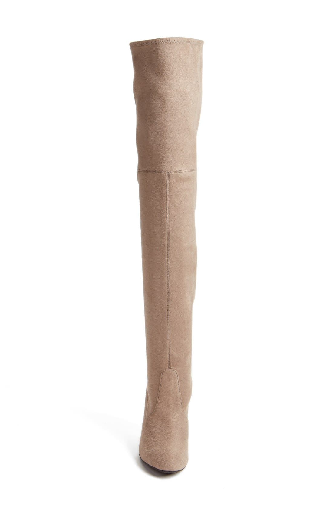 'Gleemer' Over the Knee Boot, Alternate, color, TAUPE SUEDE