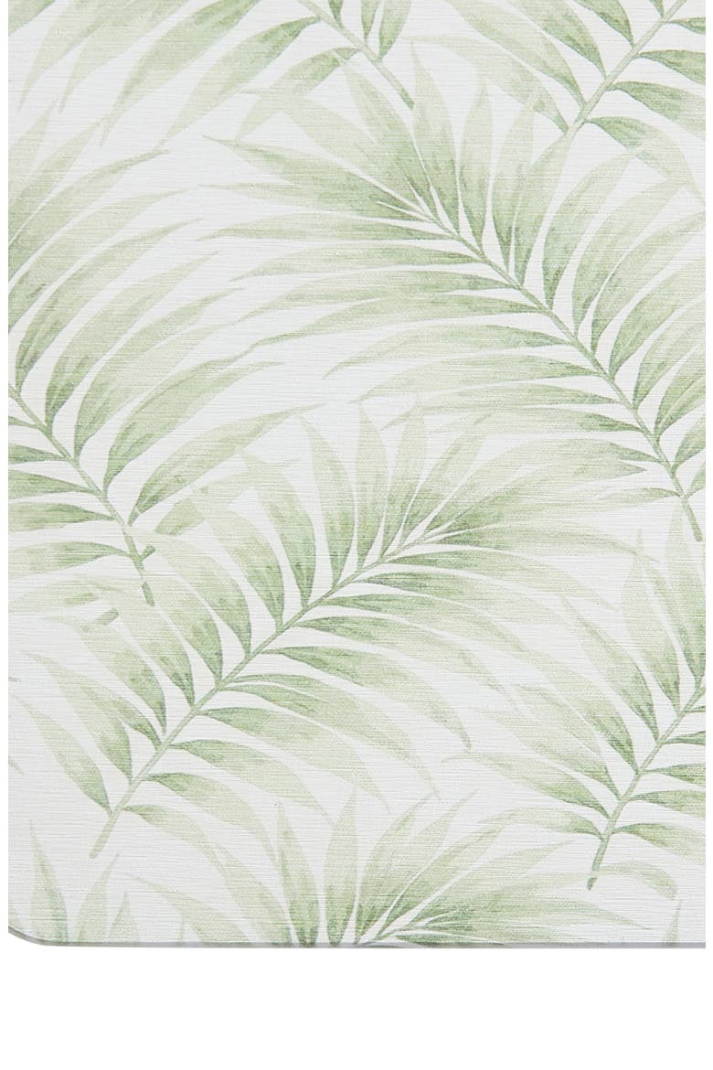 Carved Palms Stone Bath Mat, Alternate, color, GREEN