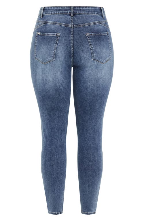 City Chic Nola Skinny Jeans In Blue