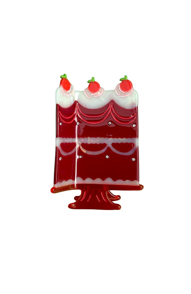 Centinelle Quinceanera Dark Cherry Cake Hair Claw, Main, color, Red