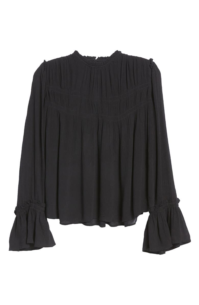 Free People Kelsey Flare Sleeve Blouse, Alternate, color, 