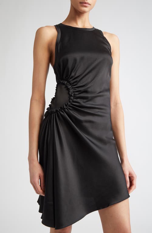 Victoria Beckham Womens Black Slash-neck Ruched Woven-midi Dress In Black