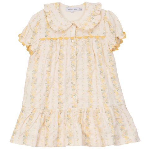 Stripe Floral Print Dress (Toddler, Little Kid & Big Kid)