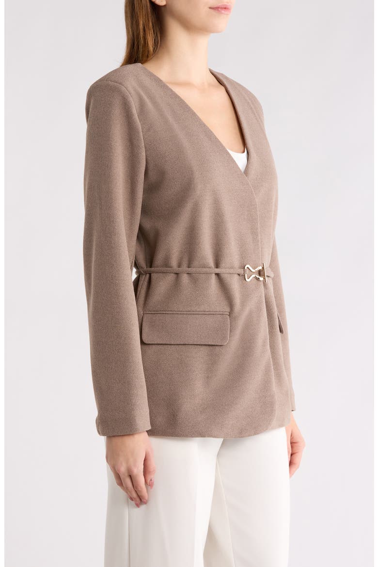 Belted Jacket, Alternate, color, BROWN