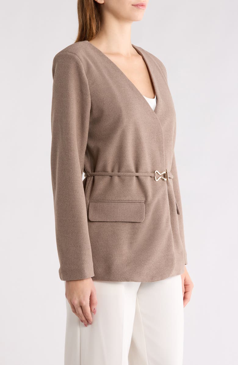 Vince Camuto Belted Jacket, Alternate, color, Brown