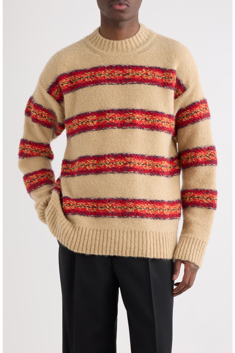 Master Stripe Alpaca & Wool Blend Sweater, Main, color, ECRU