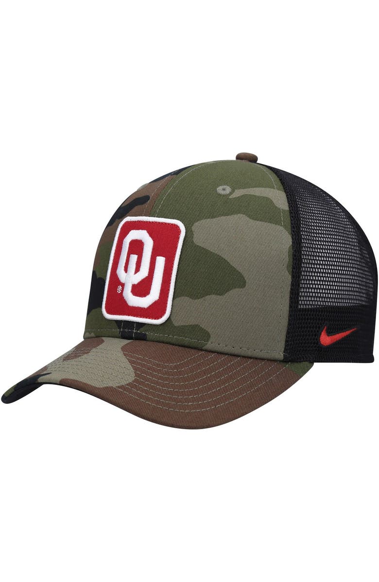 Nike Men's Nike Camo/Black Oklahoma Sooners Classic99 Trucker Snapback Hat, Main, color,