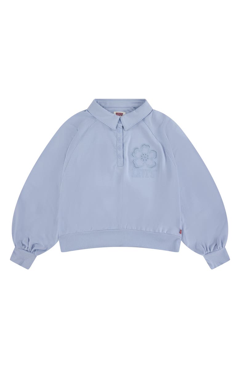 Levi's Kids' Button Half Placket Pullover, Main, color, Kentucky Blue
