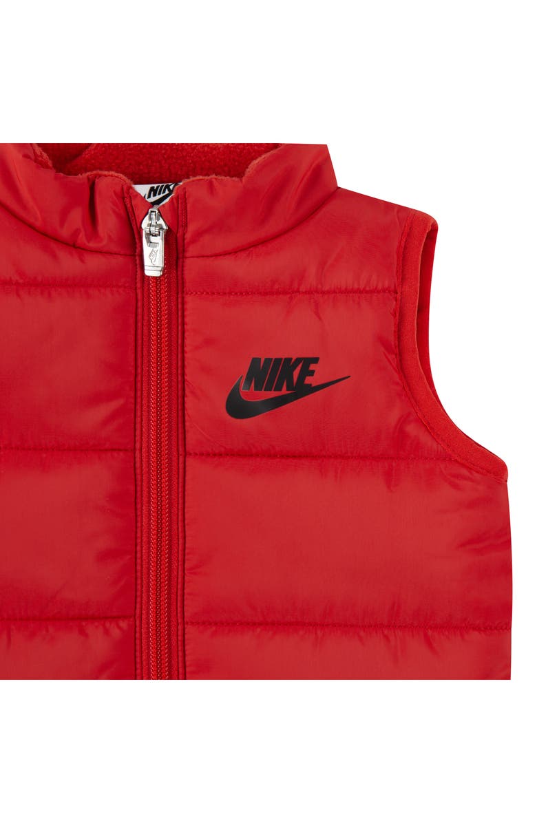 Nike Colorblock Puffer Vest, Logo T-Shirt & Fleece Joggers Set, Alternate, color, Dark Grey Heather/ Black