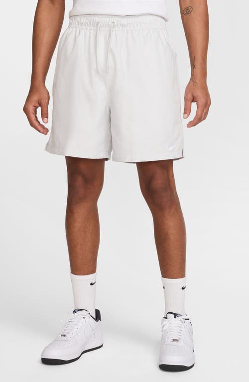 Nike 6 Club Woven Flow Shorts In Photon Dust/white