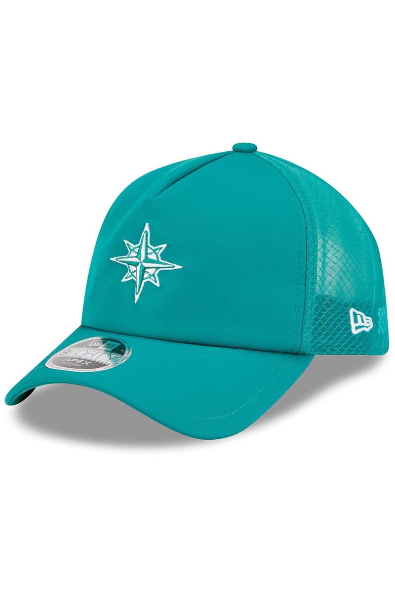 Men's New Era Teal Seattle Mariners 2026 Batting Practice Alternate Apex 9FORTY Adjustable Hat, Main, color, Teal