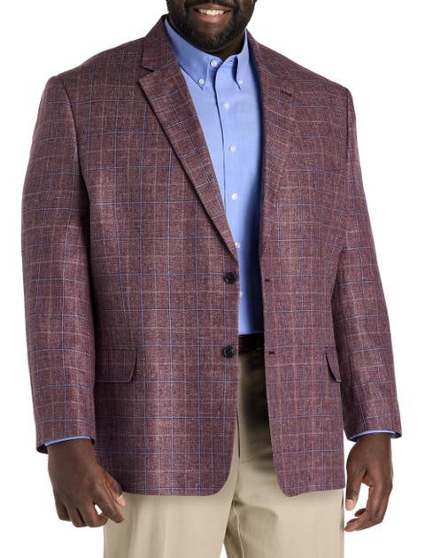 Big & Tall Windowpane Sport Coat