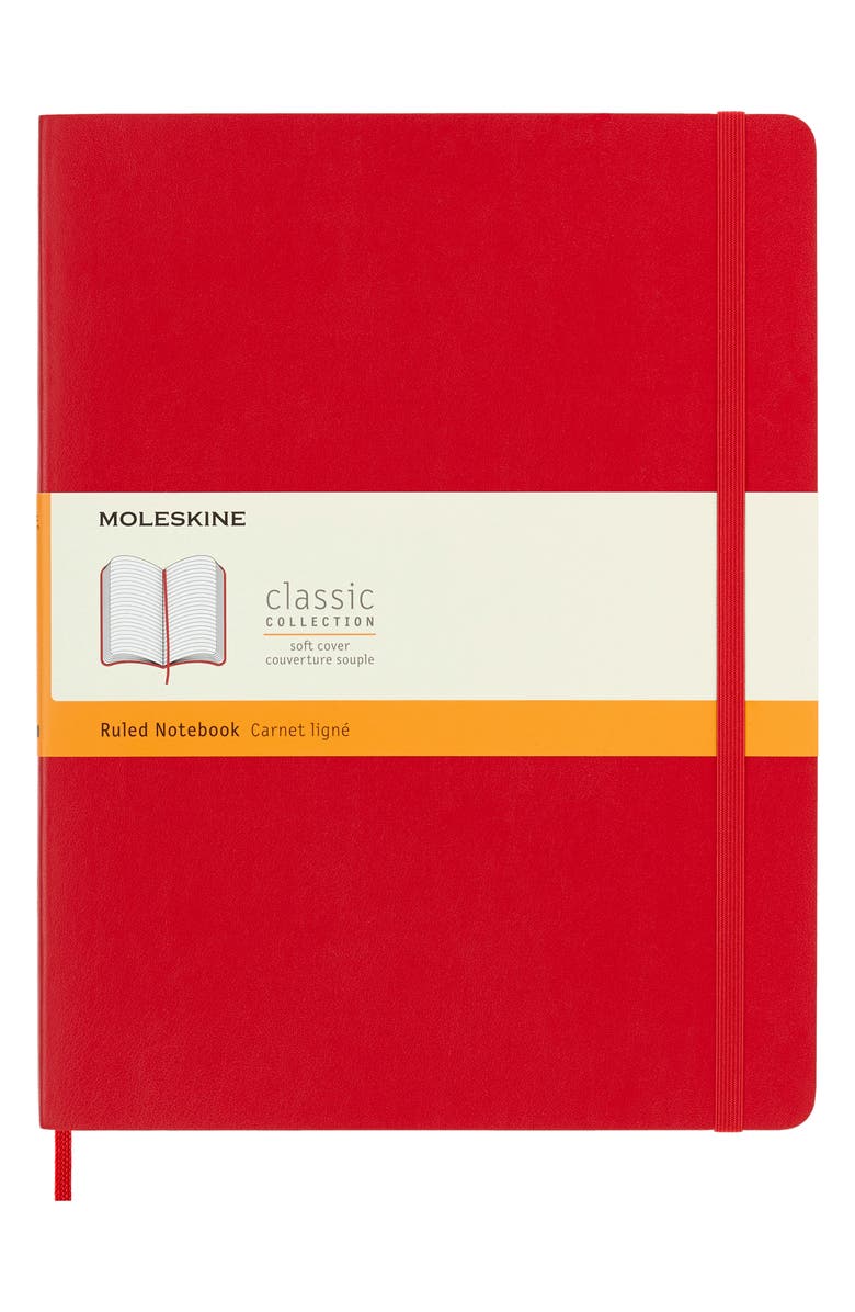 Moleskine Extra Large Soft Cover Notebook, Main, color, Red