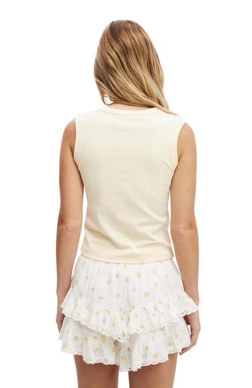 Cotton On Charlie Button Front Tank In Neutral