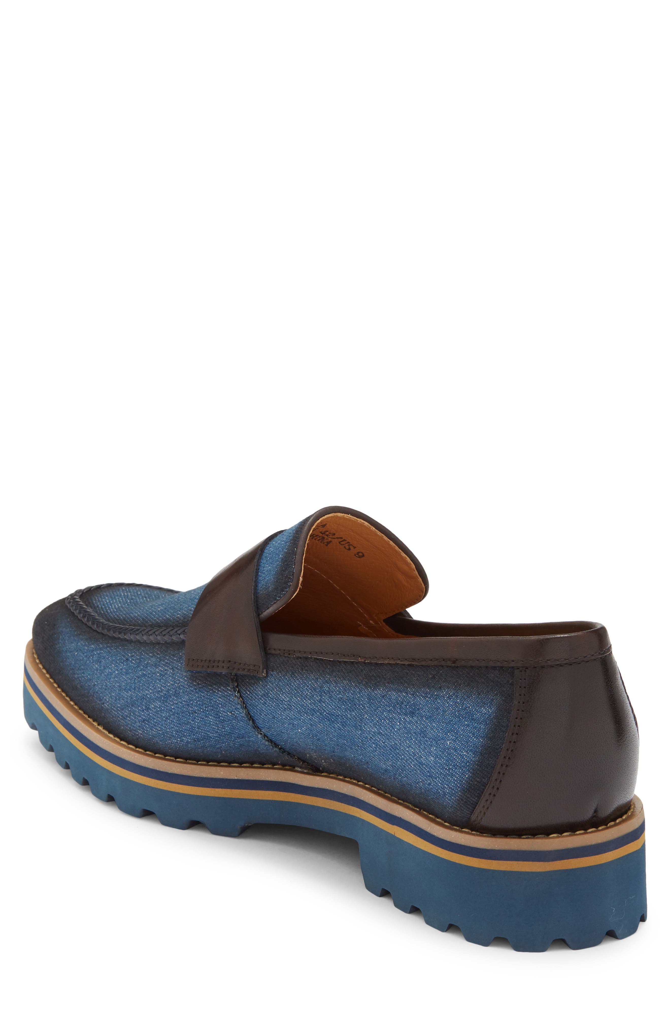 Corsica Penny Loafer, Alternate, color, BLUE