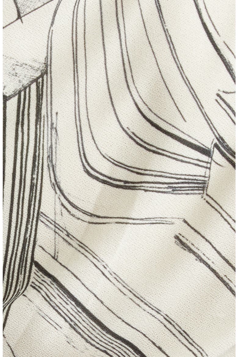 Staircase Print Long Sleeve Asymmetric Dress, Alternate, color, FINELINE STAIRCASE