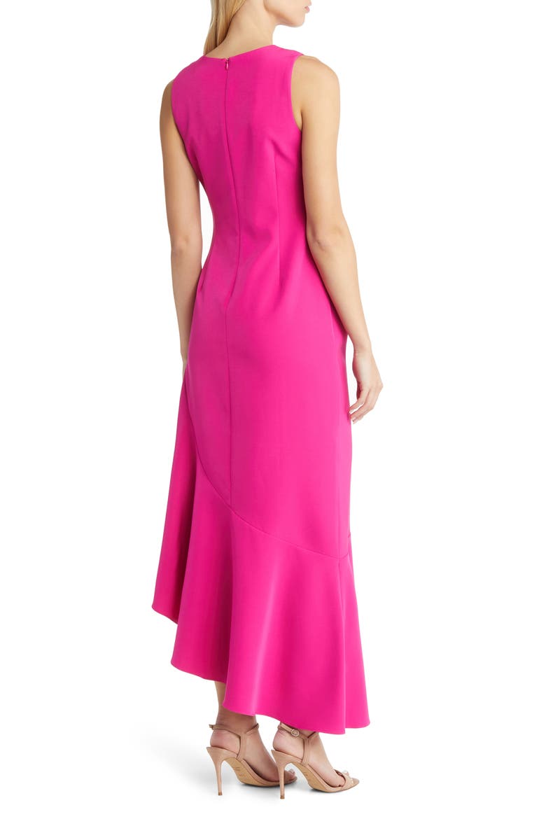 Asymmetric Ruffle Hem Cocktail Dress, Alternate, color, PINK