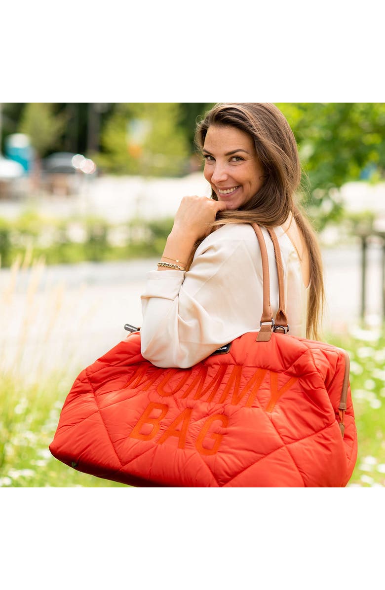 CHILDHOME XL Quilted Travel Diaper Bag, Alternate, color, Puffer Red