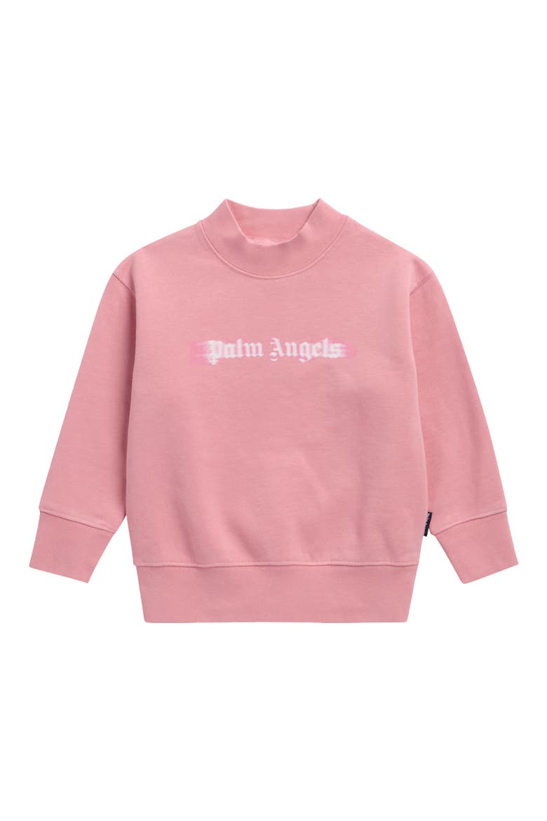 Kids' Blurred Logo Graphic Sweatshirt, Main, color, ANTIQUE ROSE - ROSE PINK