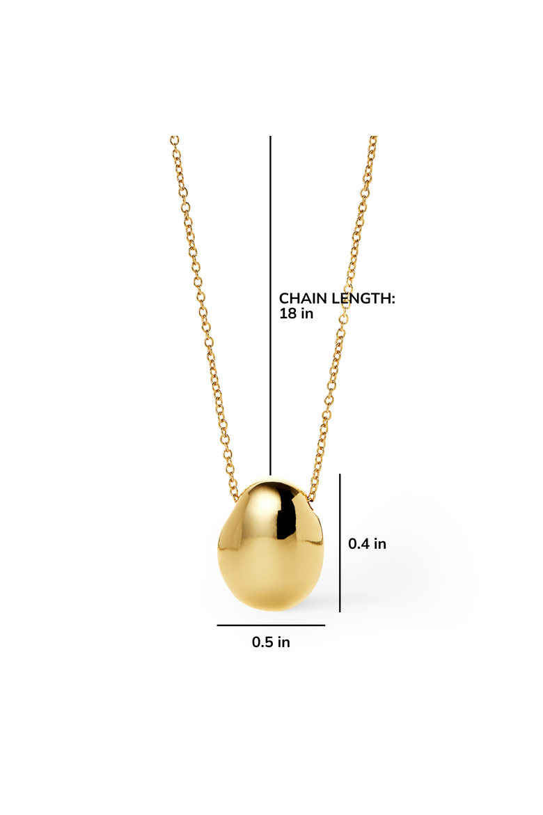 Gold Pendant Necklace - Pebble Mini, Alternate, color, Gold