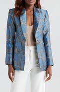 L'AGENCE Sheila Structured Satin Blazer