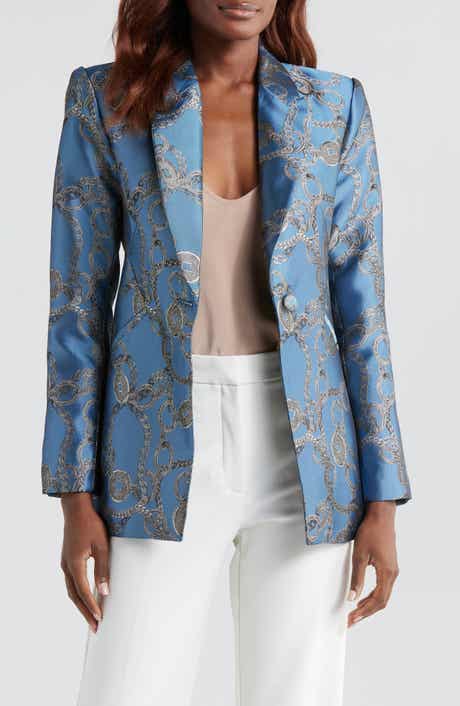 L'AGENCE Sheila Structured Satin Blazer
