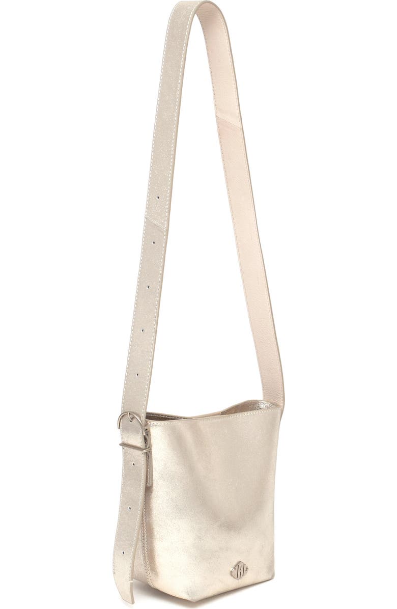 New Amsterdam Leatherworks Jayden Metallic Bucket Bag, Alternate, color,