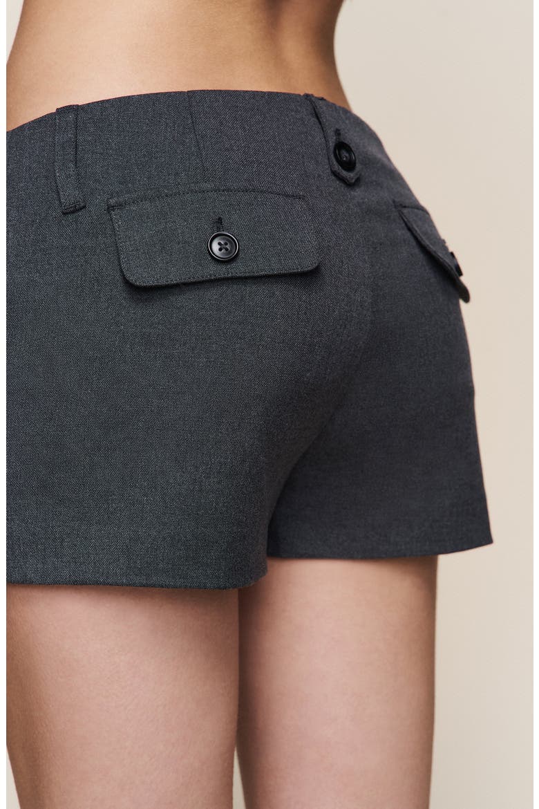 Penelope Patch Pocket Shorts, Alternate, color, Grey