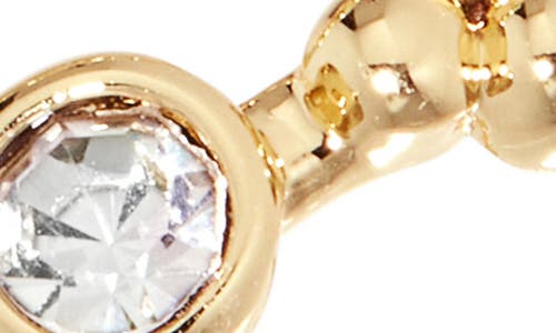 Covet Set Of 2 Crystal Stackable Rings In Clear/gold