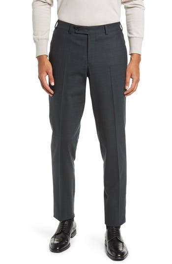 Ted Baker London Jerome Screen Check Trousers In Charcoal