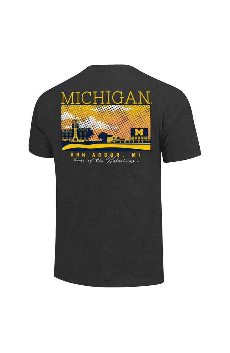IMAGE ONE Men's Heather Charcoal Michigan Wolverines Big & Tall Campus Scene Core T-Shirt, Alternate, color, Heather Charcoal