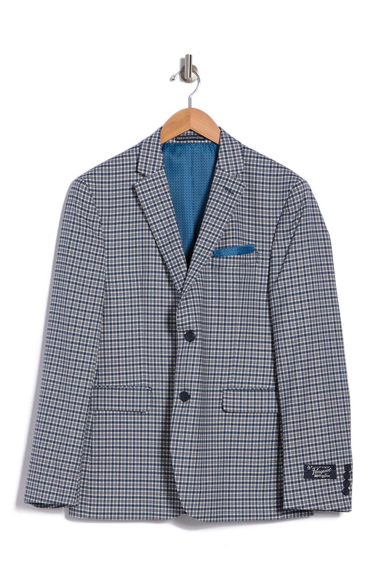 Original Penguin Checked Notch Lapel Blazer, Alternate, color,
