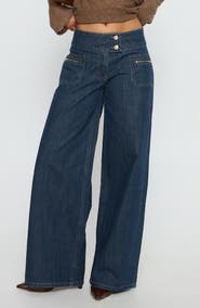 Princess Polly Unwritten Mid Rise Wide Leg Jeans