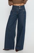 Princess Polly Unwritten Mid Rise Wide Leg Jeans
