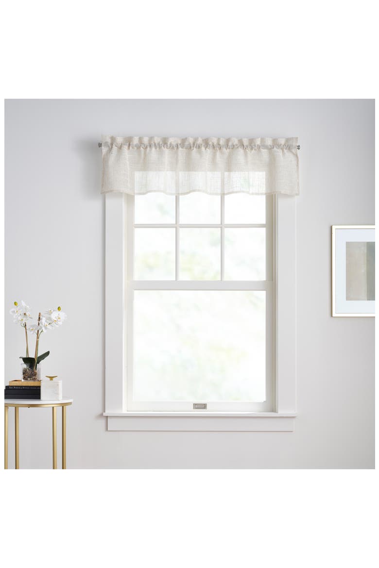 Classic Sheer Valance, Alternate, color, LINEN