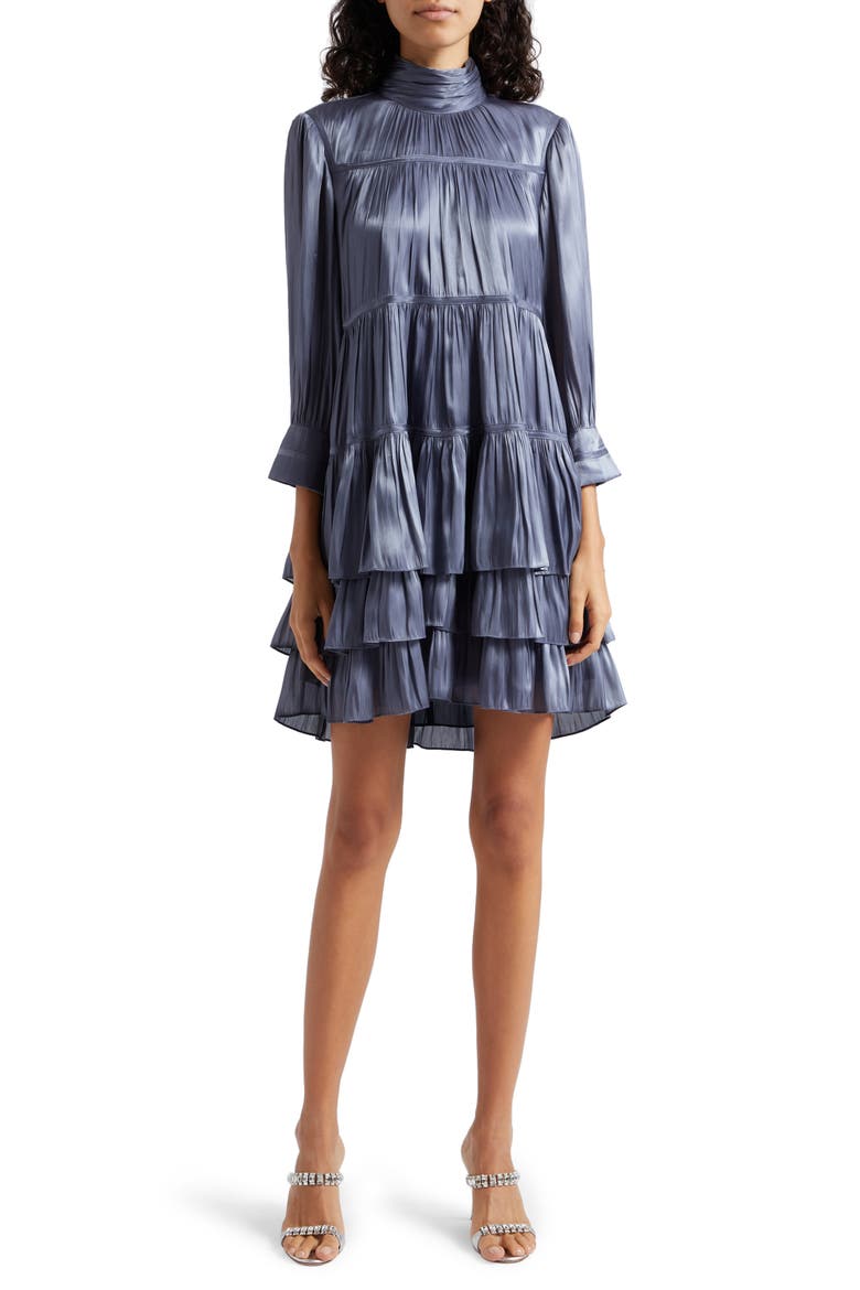 Riva Tiered Dress, Main, color, SLATE