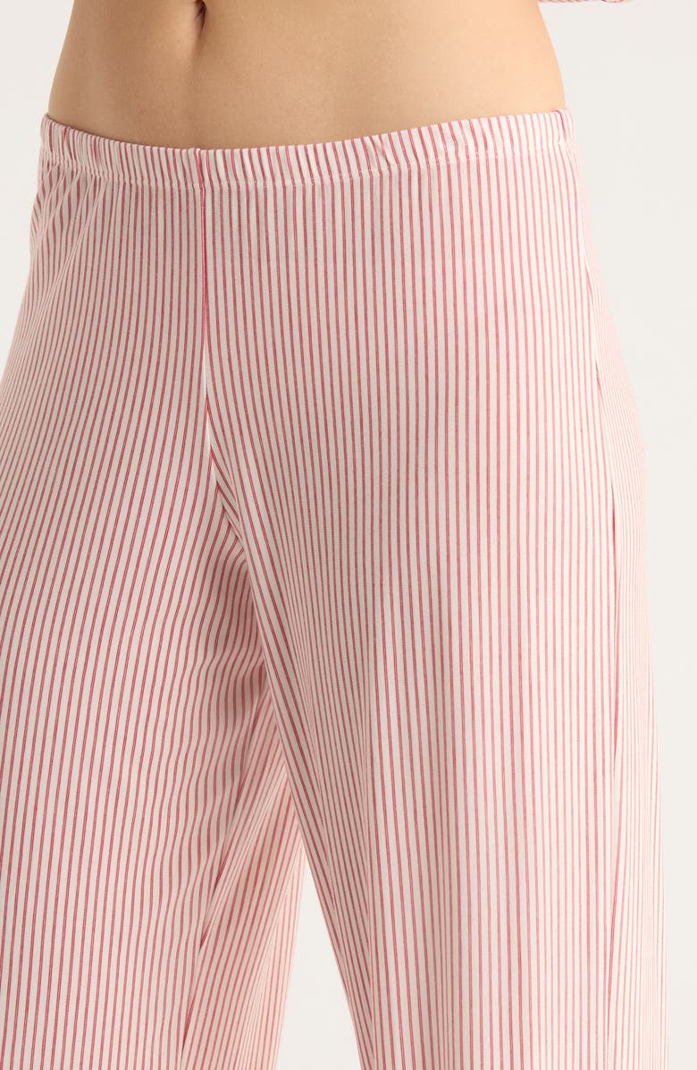 Eberjey Gisele Printed Long Pajamas, Alternate, color, Duo Stripe Hollyred/